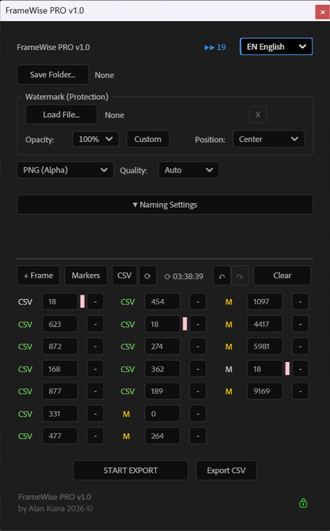 FrameWise UI